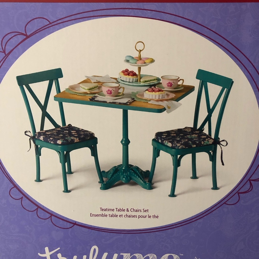 American Girl Doll Teatime Table and Chairs Set. Brand new. All still in box